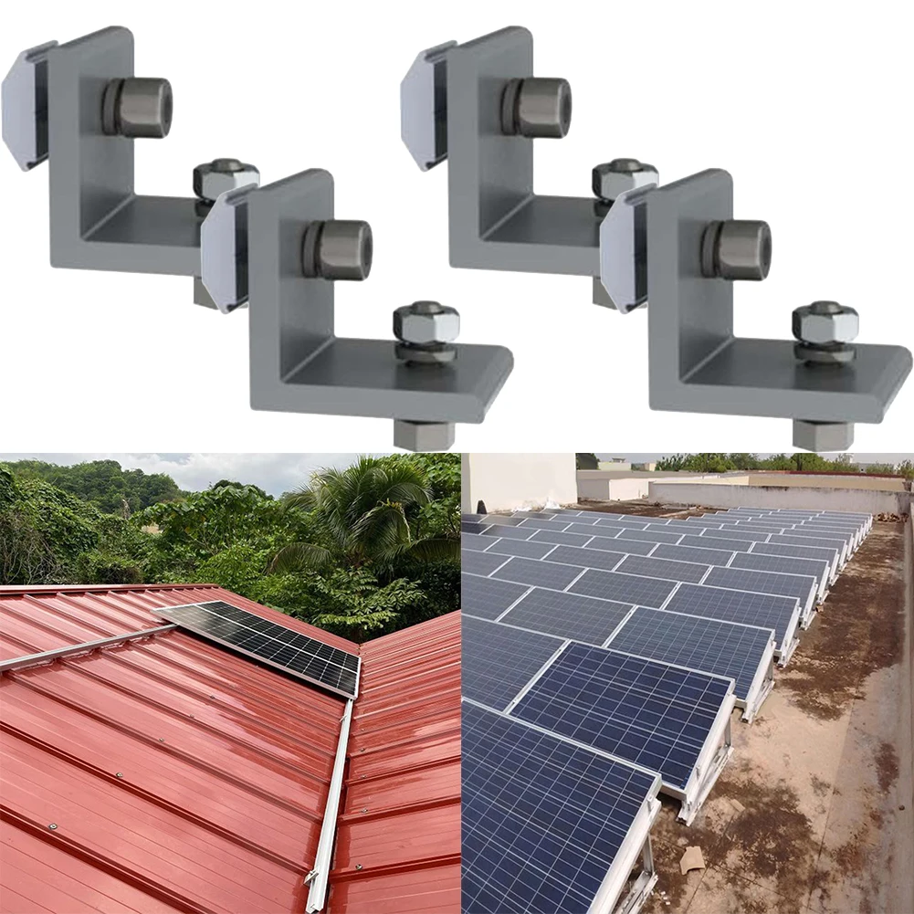 4 Pcs Solar Panel Photovoltaic Bracket Clamp Tile Clips Flat Roof Tilt Mount L Connector Bracket Solar Panel Mounts Accessories
4 Pcs Solar Panel Photovoltaic Bracket Clamp Tile Clips Flat Roof Tilt Mount L Connector Bracket Solar Panel Mounts Accessories