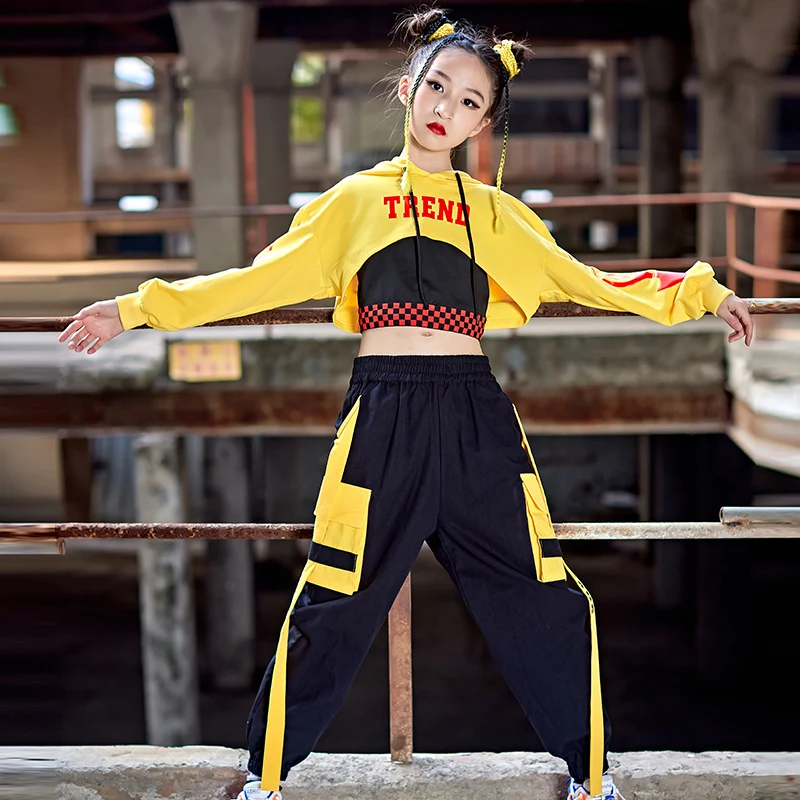 Girls Jazz Dance Costumes Yellow Hoodie Shirts Loose Pants Hiphop Outfits Ballroom Hip Hop Dance Performance Clothing DN13162
Girls Jazz Dance Costumes Yellow Hoodie Shirts Loose Pants Hiphop Outfits Ballroom Hip Hop Dance Performance Clothing DN13162