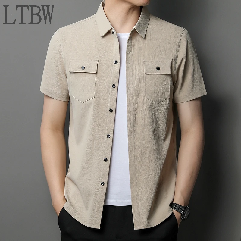 Мужская Повседневная футболка с карманами LTBW 6 цветов |