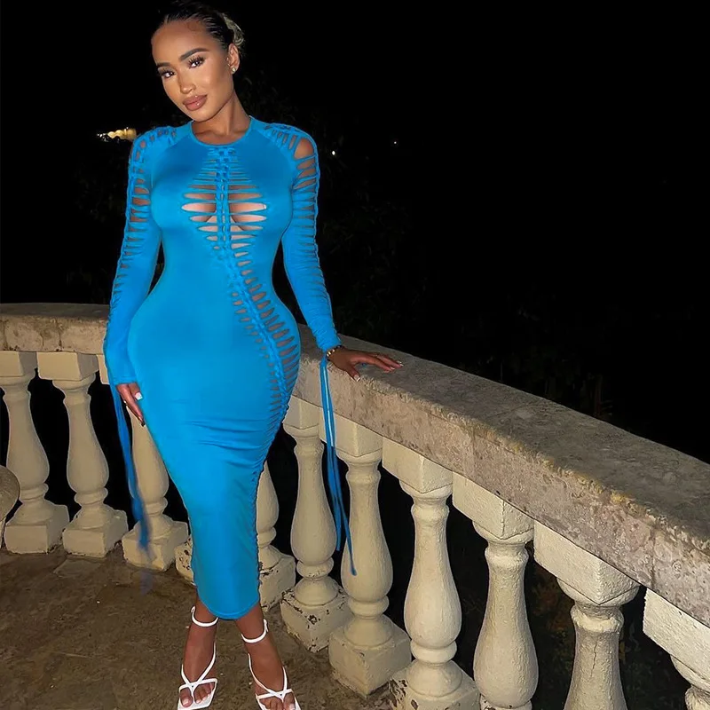 Женское облегающее платье-миди Adogirl с вырезами, элегантное вечернее платье с длинным рукавом для вечерние НКИ и клуба, Y2k, женские облегающие... 
Женское облегающее платье-миди Adogirl с вырезами, элегантное вечернее платье с длинным рукавом для вечерние НКИ и клуба, Y2k, женские облегающие...