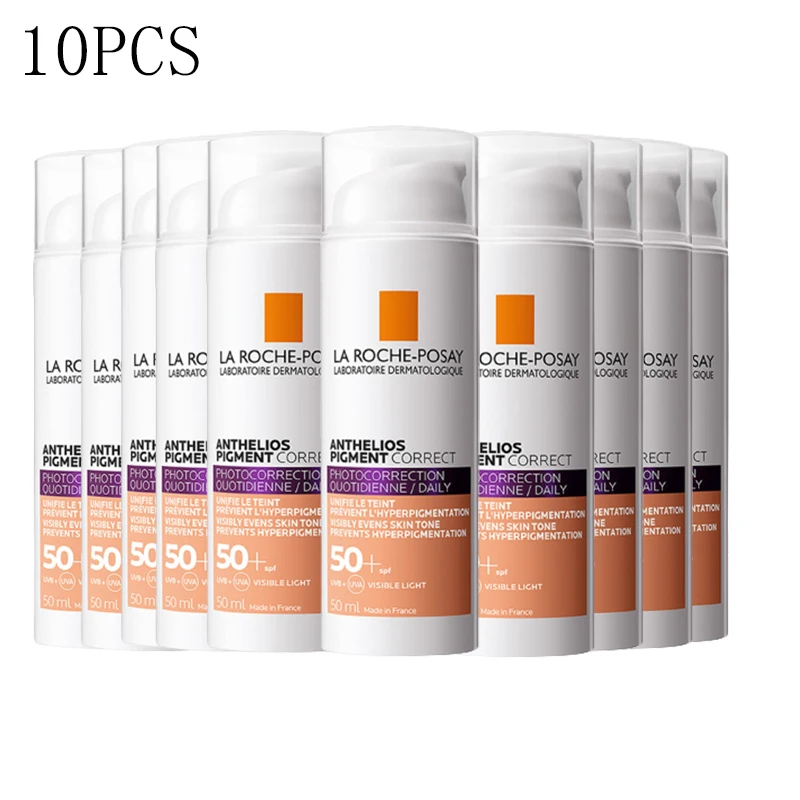 

10PCS La Roche-Posay Anthelios Pigment Correct PhotoCorrection Daily Tinted Cream SPF50 Face Sunscreen 50ml Brighten Whitening