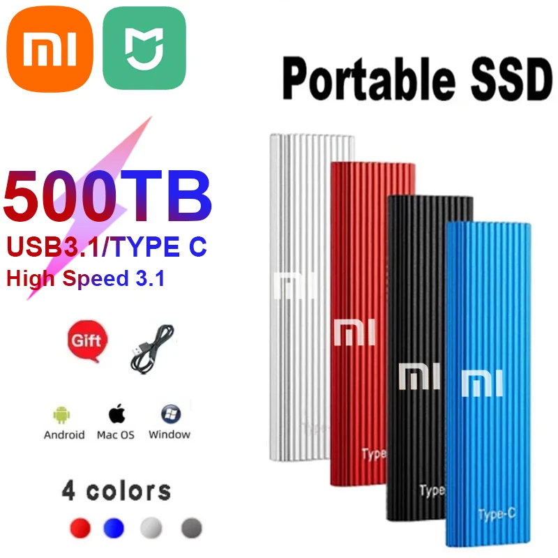 Портативный SSD-накопитель Xiaomi Mijia 2023, внешний твердотельный накопитель для мобильного телефона на 64 ТБ, высокоскоростной жесткий диск Type-C на 4 ТБ, 8 ТБ, жесткий диск для ноутбука
Портативный SSD-накопитель Xiaomi Mijia 2023, внешний твердотельный накопитель для мобильного телефона на 64 ТБ, высокоскоростной жесткий диск Type-C на 4 ТБ, 8 ТБ, жесткий диск для ноутбука