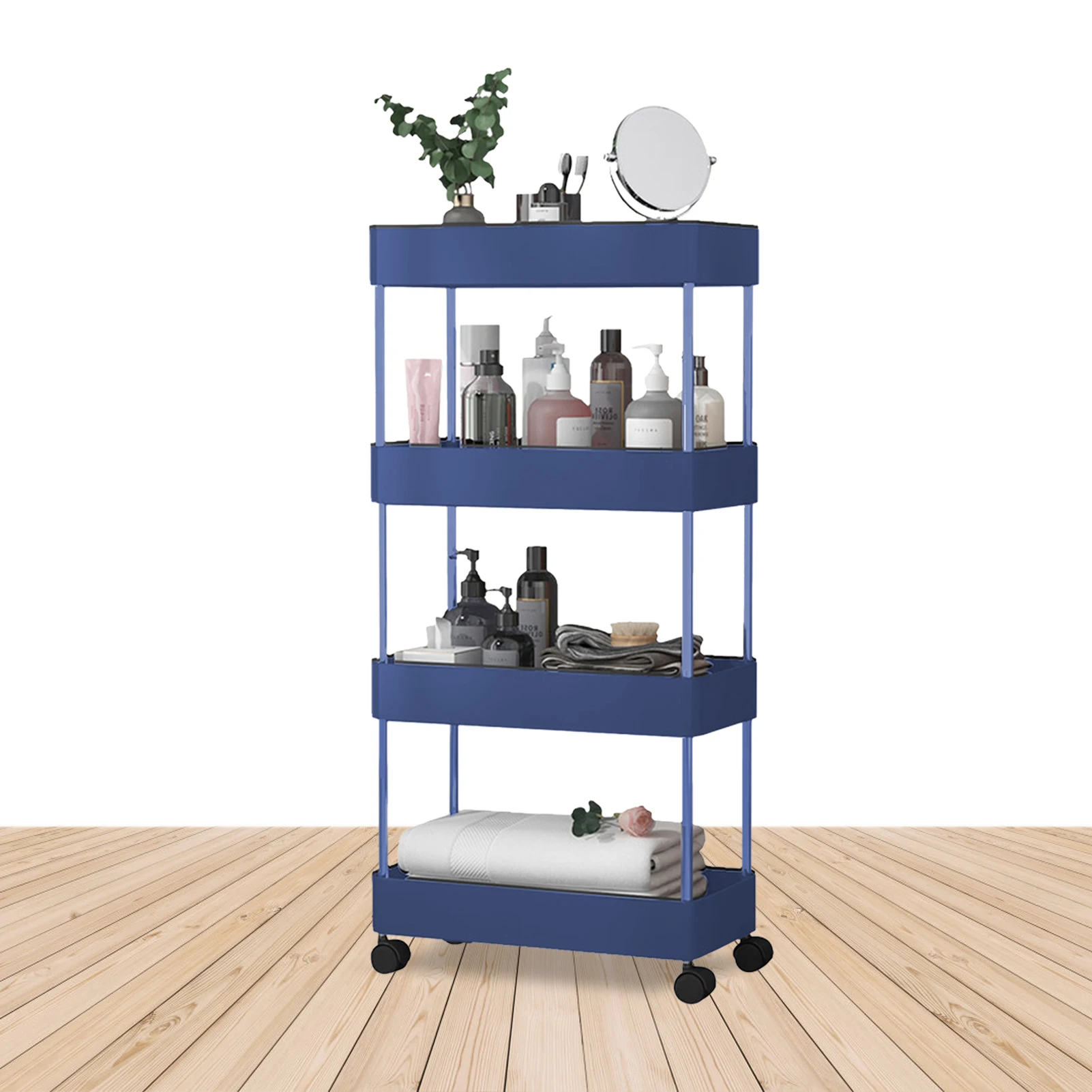 Slim Storage Trolley 4 Tier Rolling Utility Cart Snack Cart Organizer With Wheels Narrow Storage Shelves For Crowded Room
Slim Storage Trolley 4 Tier Rolling Utility Cart Snack Cart Organizer With Wheels Narrow Storage Shelves For Crowded Room