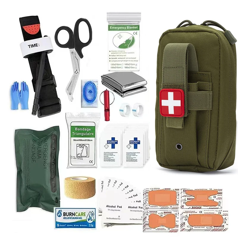Emergency Survival First Aid Kit with Tourniquet Bandage Military Camping Molle IFAK EMT Trauma Medical Kit for Bleeding Control
Emergency Survival First Aid Kit with Tourniquet Bandage Military Camping Molle IFAK EMT Trauma Medical Kit for Bleeding Control