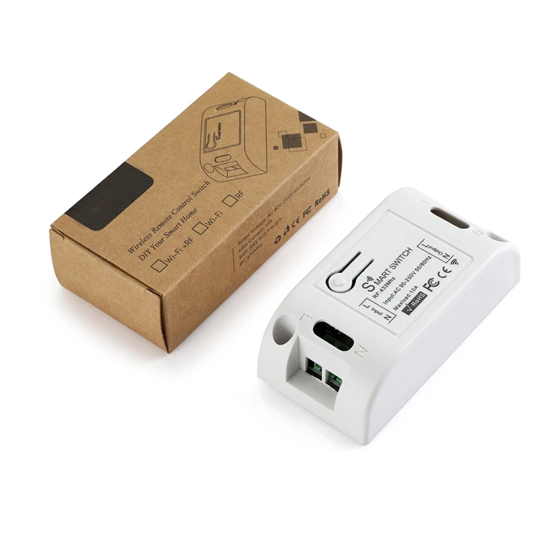 Wireless Smart Light Switch RF 433Mhz Lighting Control Intelligent Switch AC 90-250V 10A Module( 1 W And 1 C And 1 RC)
Wireless Smart Light Switch RF 433Mhz Lighting Control Intelligent Switch AC 90-250V 10A Module( 1 W And 1 C And 1 RC)