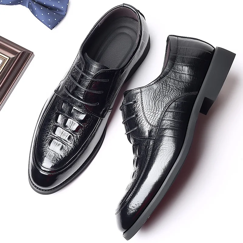 Men Business Dress Shoes Derby Leather Pointed Toe Solid Color Breathable Oxford
Men Business Dress Shoes Derby Leather Pointed Toe Solid Color Breathable Oxford