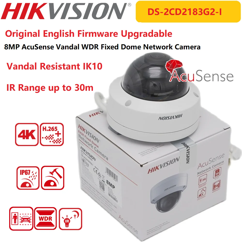 IP-камера Hikvision, 8 Мп, стандартная, Vandal WDR, Фиксированная купольная сетевая камера, целевые объекты человека и транспортного средства, классифи...
IP-камера Hikvision, 8 Мп, стандартная, Vandal WDR, Фиксированная купольная сетевая камера, целевые объекты человека и транспортного средства, классифи...
