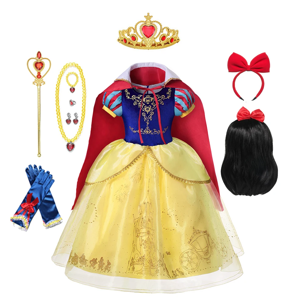Disney Princess Snow White Dress Up For Girls Kids Puff Sleeve Costumes With Long Cloak Child Party Birthday Fancy Gown Clothes
Disney Princess Snow White Dress Up For Girls Kids Puff Sleeve Costumes With Long Cloak Child Party Birthday Fancy Gown Clothes