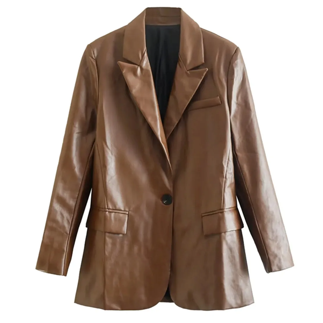 Jenny&Dave French Style Vintage Boyfriend Casual Leather Blazers High Street Jacket Women Tops
Jenny&Dave French Style Vintage Boyfriend Casual Leather Blazers High Street Jacket Women Tops