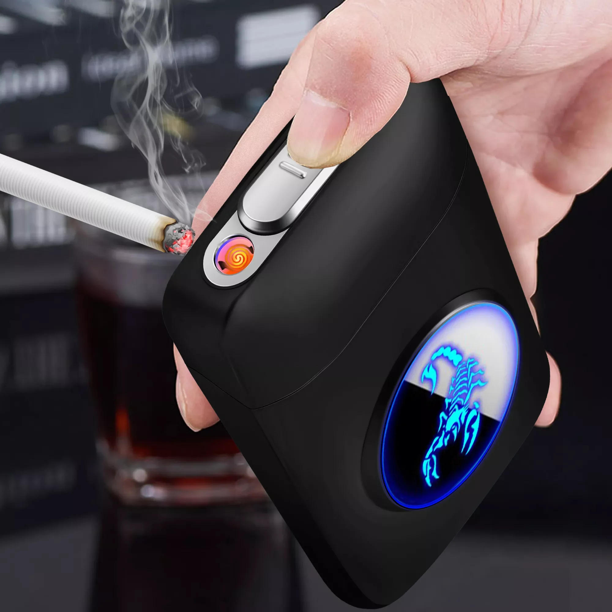 Case USB Charging Lighter 19pcs Capacity Cigarettes Storage Container Box Windproof Lighter Tobacco Holder Men's Gifts
Case USB Charging Lighter 19pcs Capacity Cigarettes Storage Container Box Windproof Lighter Tobacco Holder Men's Gifts
