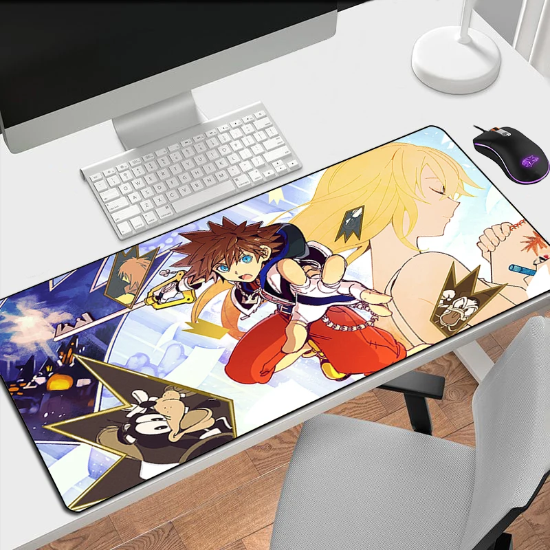 

Kingdom Hearts game Mouse Pad Gaming Desk Mat Pc Gamer Accessories Mousepad Keyboard Xxl Large Extended Protector Mice Computer