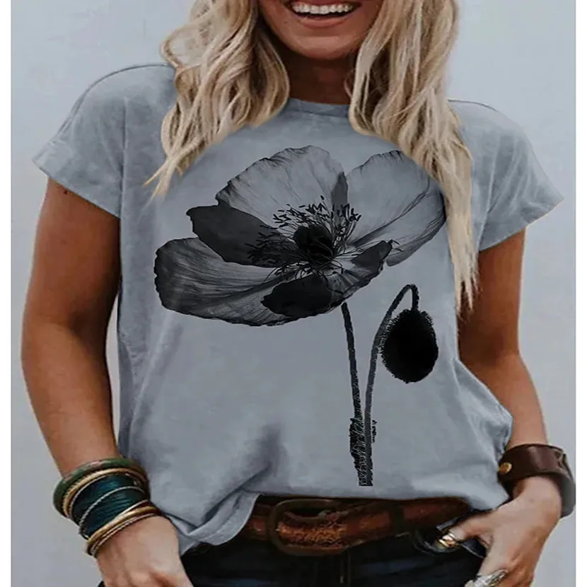 Summer Women's Fashion Floral Print T-Shirt New Casual Round Neck Tie Dye Floral Short Sleeve Beauty Gift Oversized Top
Summer Women's Fashion Floral Print T-Shirt New Casual Round Neck Tie Dye Floral Short Sleeve Beauty Gift Oversized Top