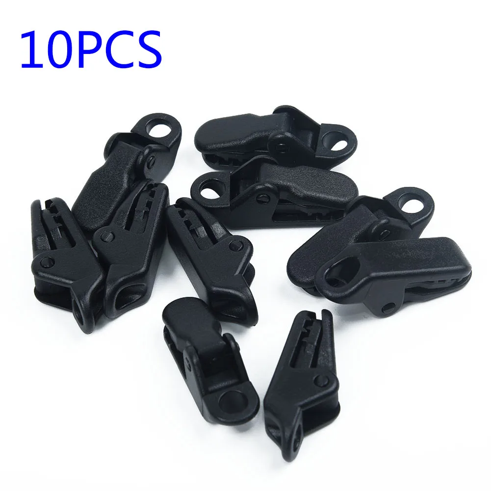 

10Pcs Tent Clips Awning Wind Rope Clamps Plastic Tent Alligator Clip Hook Pull Point Outdoor Camping Tent Accessories Clothespin