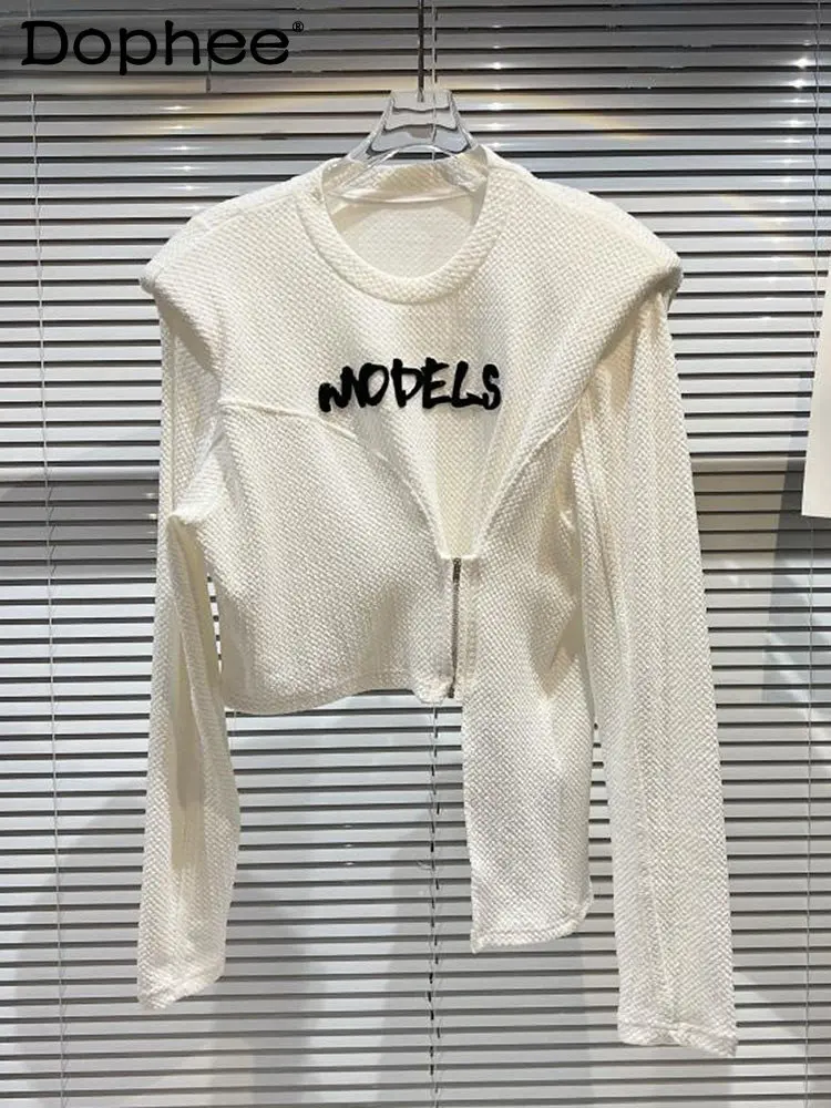 Fashion Letter Pattern Irregular Designer Shirt Women's Loose Trend O-neck Long Sleeve Top Female 2022 Autumn
Fashion Letter Pattern Irregular Designer Shirt Women's Loose Trend O-neck Long Sleeve Top Female 2022 Autumn