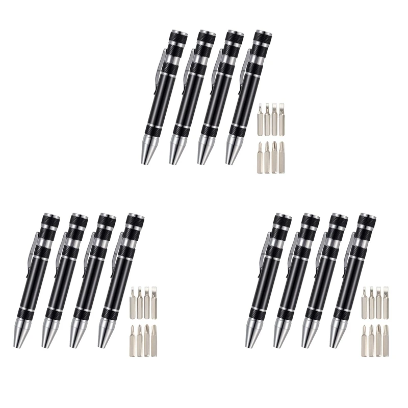 12 Pcs Pen Screwdriver Handy Tool 8 In 1 Magnetic Pocket Screwdriver Multi-Function Mini Gadgets Repair Tools (Black)
12 Pcs Pen Screwdriver Handy Tool 8 In 1 Magnetic Pocket Screwdriver Multi-Function Mini Gadgets Repair Tools (Black)