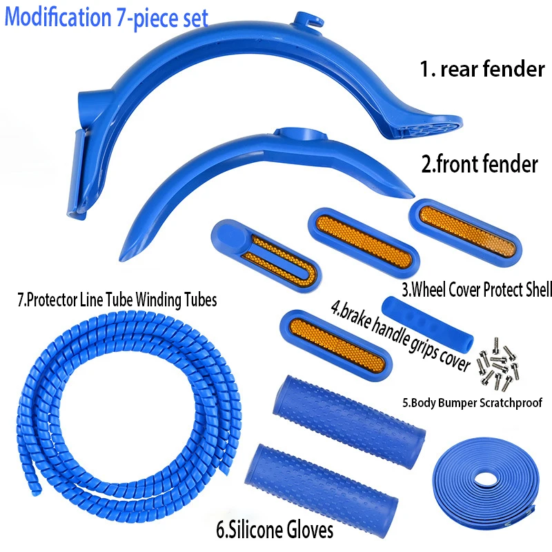 Upgrade 7 Set for Xiaomi Scooter Rear Mudguard Electric Scooter Mud Fender Guard Non-slip Silicone Hand Grip for Xiaomi M365 Pro
Upgrade 7 Set for Xiaomi Scooter Rear Mudguard Electric Scooter Mud Fender Guard Non-slip Silicone Hand Grip for Xiaomi M365 Pro