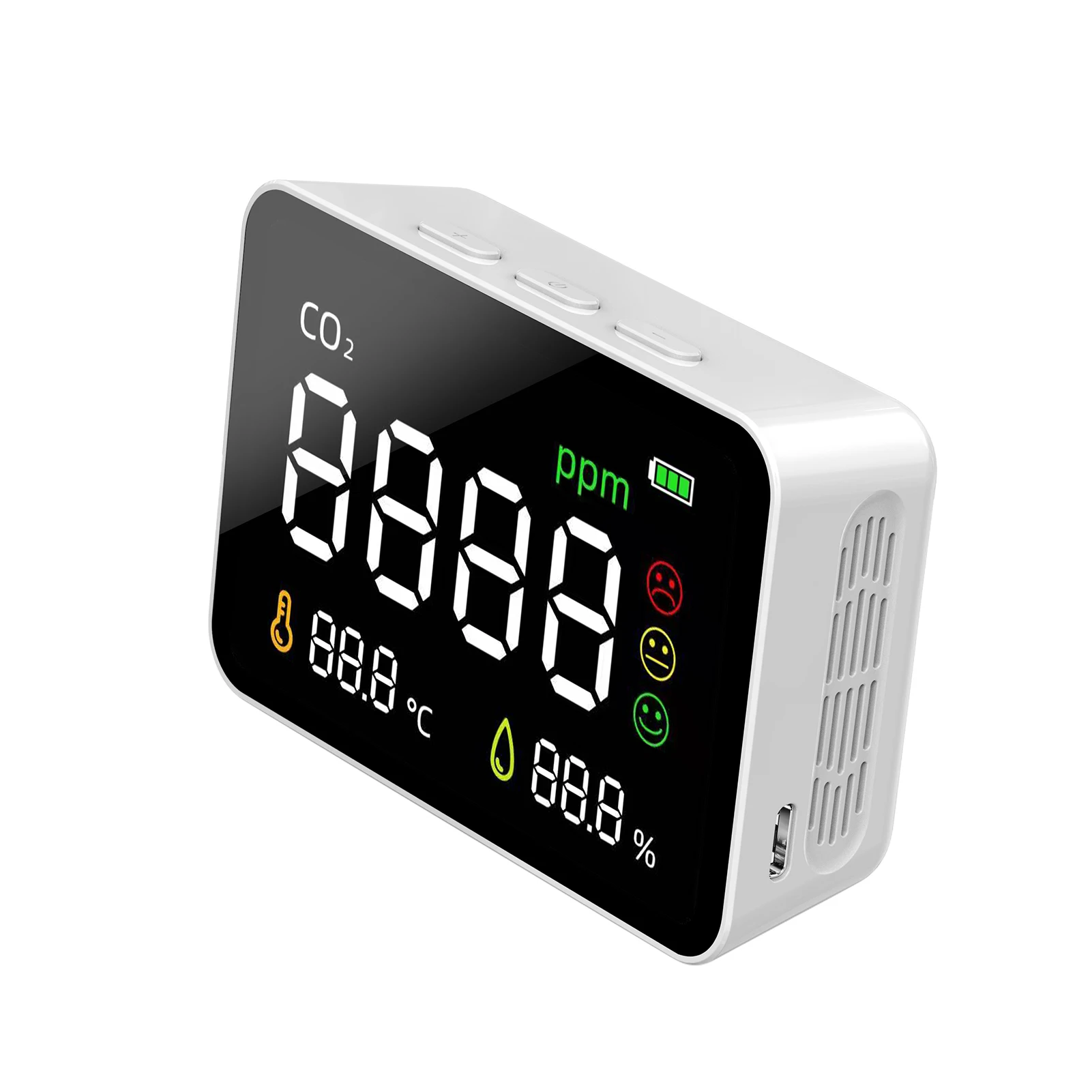 Wall Mounted Air Quality Monitor 3.5-inch Digital CO2 Detector 3 in 1 Indoor Outdoor Temperature Humidity CO2 Tester
Wall Mounted Air Quality Monitor 3.5-inch Digital CO2 Detector 3 in 1 Indoor Outdoor Temperature Humidity CO2 Tester