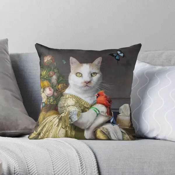 

Ginger Tabby Cat Portrait Carrot Printing Throw Pillow Cover Decor Bed Car Throw Home Case Comfort Wedding Pillows not include