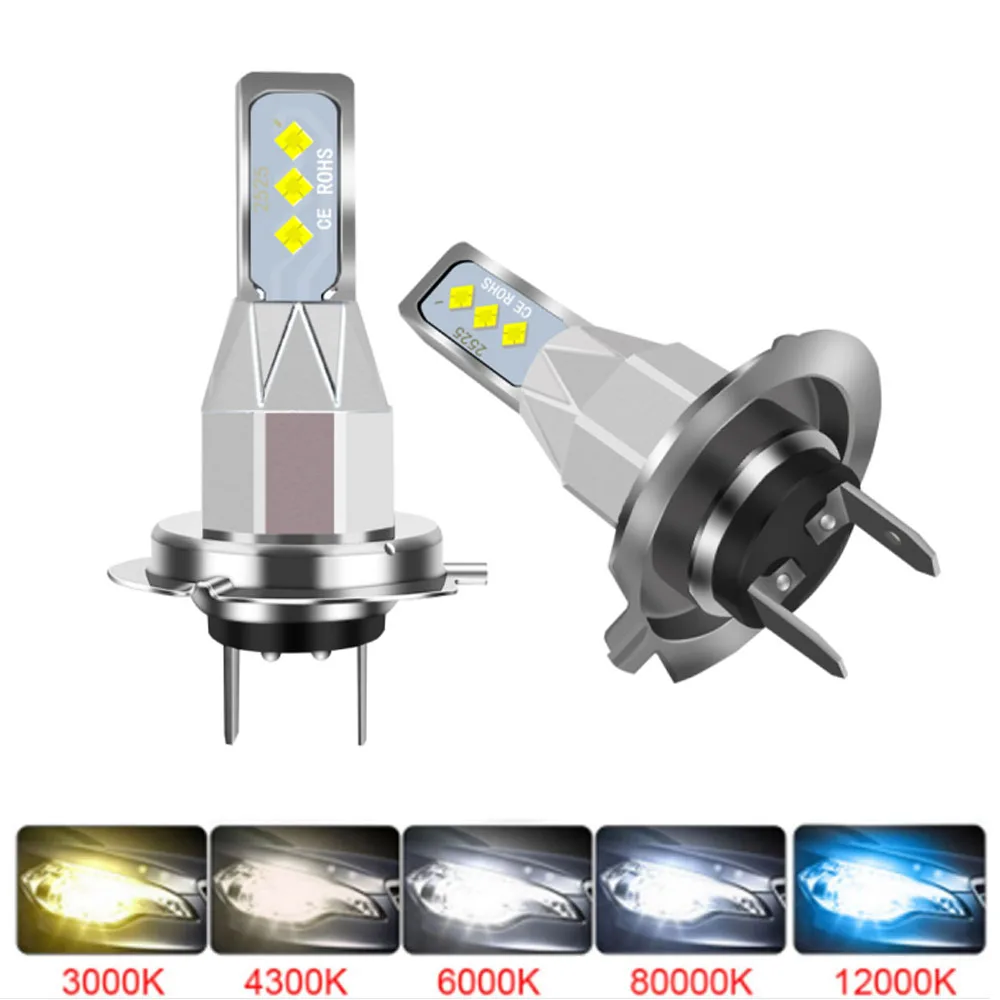 

Новые 2 шт. H4 H7 H11 H8 H9 9006 HB4 H1 9005 HB3 лампы для фар головного света 2525 Чип 6000 лм Автомобильные противотуманные фары 8000K
