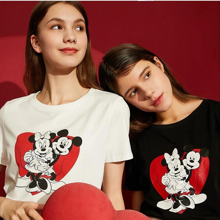 Новая летняя одежда для пар Disney, Хлопковая женская футболка с коротким рукавом для студенток, Корейская версия, свободная женская футболка, ...
Новая летняя одежда для пар Disney, Хлопковая женская футболка с коротким рукавом для студенток, Корейская версия, свободная женская футболка, ...