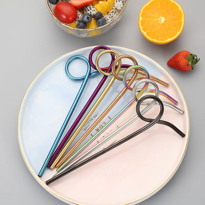 Creative 304 Stainless Steel Straws Curved Shape Color Food Grade Metal Straw Milk Tea Beverage Coffee Straw Kitchen Accessories
Creative 304 Stainless Steel Straws Curved Shape Color Food Grade Metal Straw Milk Tea Beverage Coffee Straw Kitchen Accessories