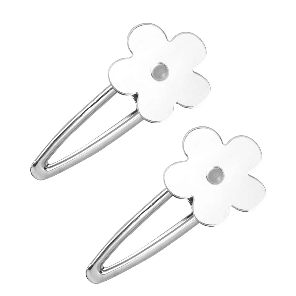 2pcs Fashion Duck Bill Hairpin Flower Patterned Hair Clip Girl Headdress Silver 
2pcs Fashion Duck Bill Hairpin Flower Patterned Hair Clip Girl Headdress Silver