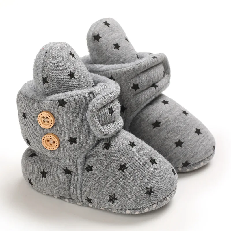 

Newborn Baby Boy Girl Shoes Snow Boots First Walkers Cotton Soft Sole Infant Bebe Winter Warm Fleece Lined Toddler Crib Shoes