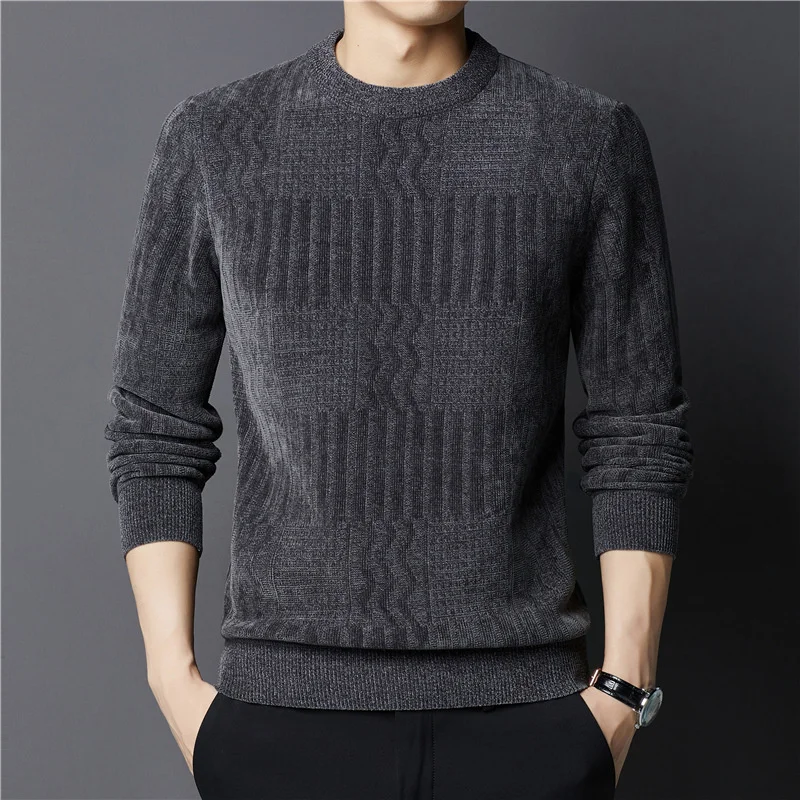 Men 2023 Autumn Winter Chenille Sweater Youth Round Neck Casual Warm Boutique Pullover Male Plus Velvet Bottoming Sweater 4XL
Men 2023 Autumn Winter Chenille Sweater Youth Round Neck Casual Warm Boutique Pullover Male Plus Velvet Bottoming Sweater 4XL