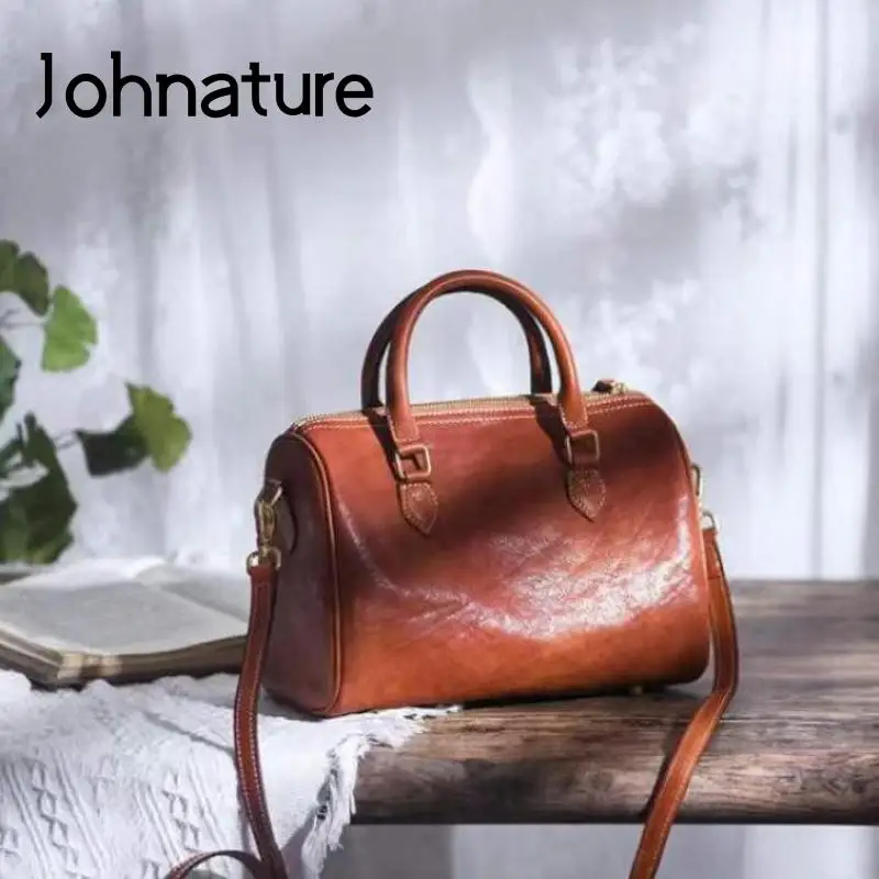 Женская сумочка-подушка в стиле Бостон Johnature, однотонная сумка через плечо из натуральной воловьей кожи, универсальная, в стиле ретро
Женская сумочка-подушка в стиле Бостон Johnature, однотонная сумка через плечо из натуральной воловьей кожи, универсальная, в стиле ретро