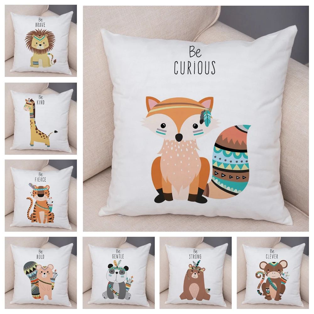 Nordic Be Brave Lion Fox Giraffe Pillow Case Decor Cute Animal Cushion Cover for Sofa Panda Bear Soft Plush Pillowcase 45x45cm
Nordic Be Brave Lion Fox Giraffe Pillow Case Decor Cute Animal Cushion Cover for Sofa Panda Bear Soft Plush Pillowcase 45x45cm