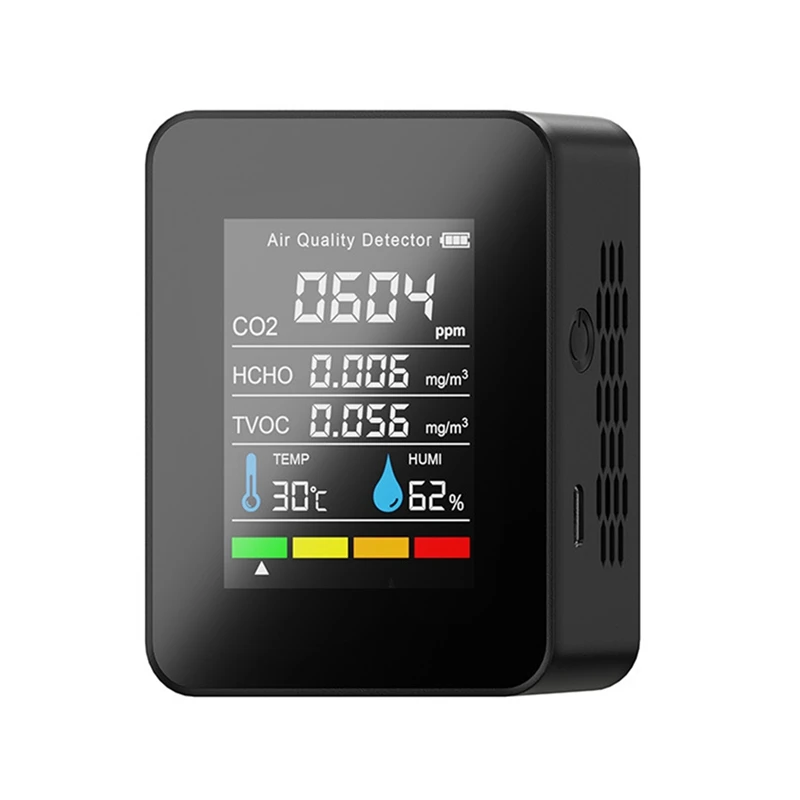 Датчик качества воздуха в помещении, детектор CO2, тестер HCHO TVOC 5-в-1 детектор загрязнения воздуха углекислого диоксида
Датчик качества воздуха в помещении, детектор CO2, тестер HCHO TVOC 5-в-1 детектор загрязнения воздуха углекислого диоксида