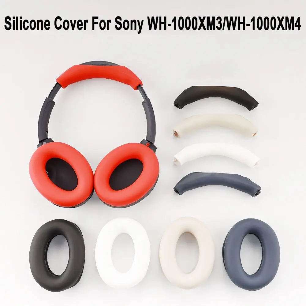 

1 Pair Replacement Silicone Ear Pads Cushion Cover For Sony WH-1000XM3 4 Headphone EarPads Earmuff Protective Case Sleeve