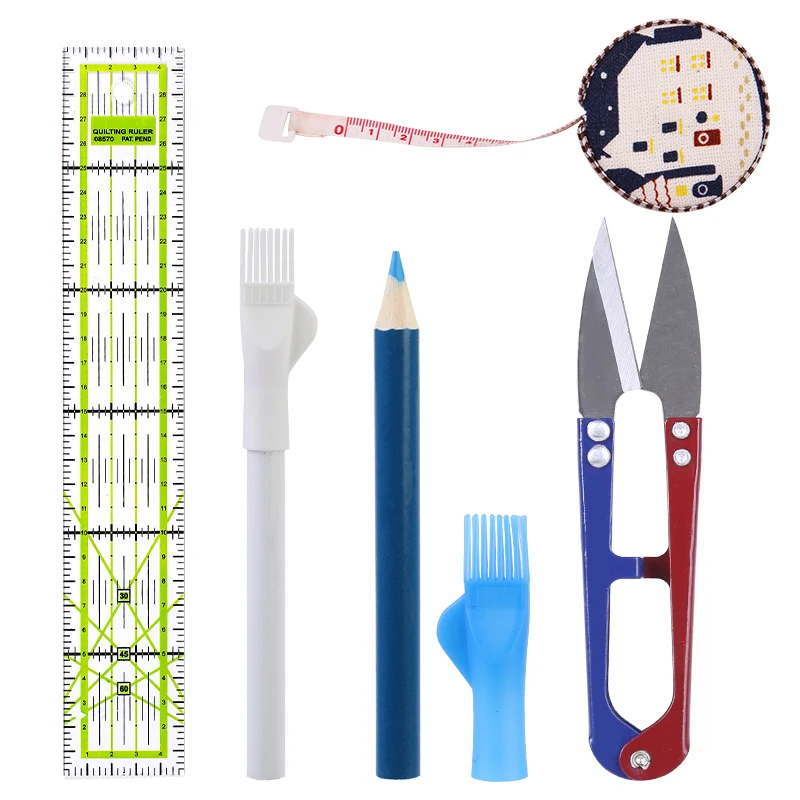 KAOBUY Tailor Chalk Pen Set With Patchwork Ruler Fabric Marking Pen Sewing Scissor For DIY Handmade Quilting Sewing Needlework
KAOBUY Tailor Chalk Pen Set With Patchwork Ruler Fabric Marking Pen Sewing Scissor For DIY Handmade Quilting Sewing Needlework