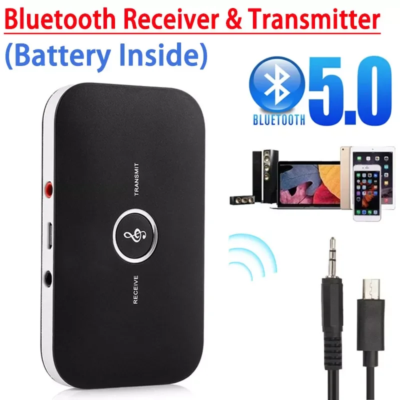 Bluetooth 5.0 Audio Receiver Transmitter With Battery 3.5MM AUX Jack USB Dongle Stereo Music Wireless Adapters For TV PC Car Kit
Bluetooth 5.0 Audio Receiver Transmitter With Battery 3.5MM AUX Jack USB Dongle Stereo Music Wireless Adapters For TV PC Car Kit