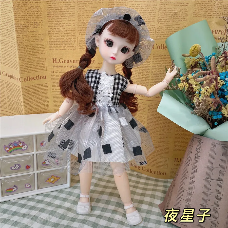 BJD Doll 12 Inch 22 Movable Joints 1/6 Makeup Dress Up Brown Big Eyeball Dolls with Fashion Clothes for Girls Toy
BJD Doll 12 Inch 22 Movable Joints 1/6 Makeup Dress Up Brown Big Eyeball Dolls with Fashion Clothes for Girls Toy