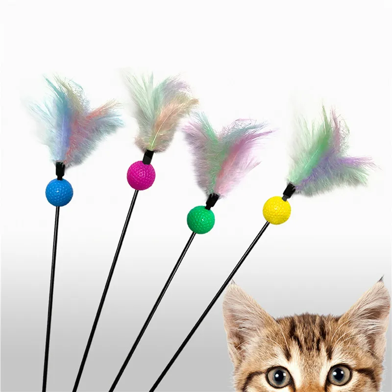 

Tumbler Swing Toy For Cats Funny Cat Scratching Ball Colored Feather Sounding Toy Kitten Interactive Chasing Toy Cat Accessories