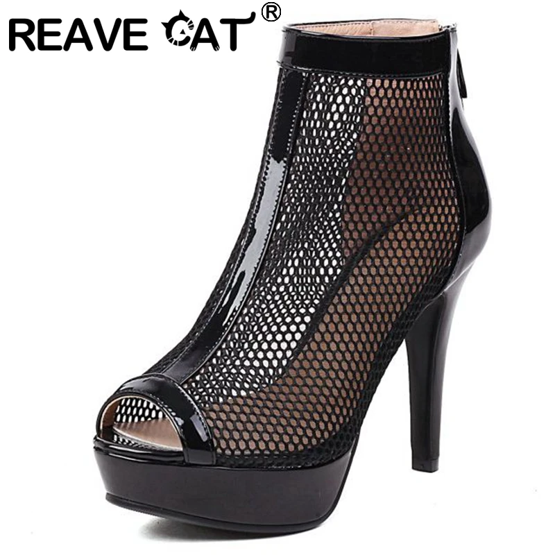 Женские ботинки с открытым носком REAVE CAT, летние дышащие сетчатые ботинки на платформе и высоком каблуке с разрезом из коровьей кожи, модель ...
Женские ботинки с открытым носком REAVE CAT, летние дышащие сетчатые ботинки на платформе и высоком каблуке с разрезом из коровьей кожи, модель ...