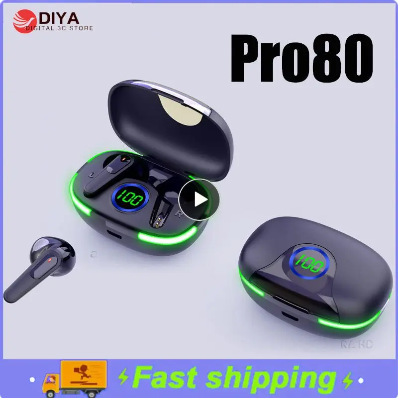 Noise Reduction Earphones Led Display With Charging Box Wireless Tws Headset Tws 80 Touch Control Sports Headphone
Noise Reduction Earphones Led Display With Charging Box Wireless Tws Headset Tws 80 Touch Control Sports Headphone