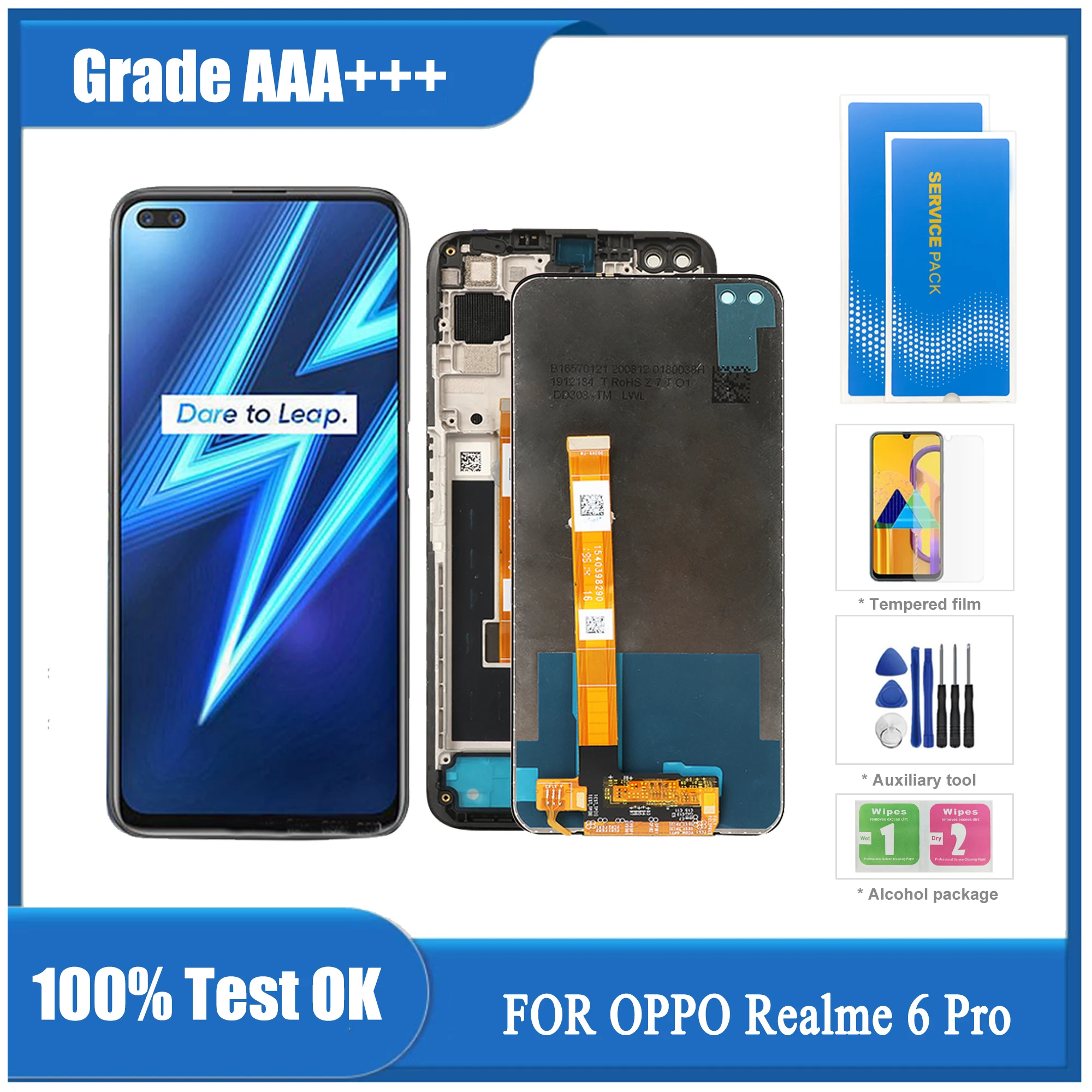 ЖК-дисплей и сенсорный экран для Oppo Realme 6 Pro, 10 точек касания, полный тест, дигитайзер, экран для замены для Realme6 Pro RMX2061 / RMX2063
ЖК-дисплей и сенсорный экран для Oppo Realme 6 Pro, 10 точек касания, полный тест, дигитайзер, экран для замены для Realme6 Pro RMX2061 / RMX2063