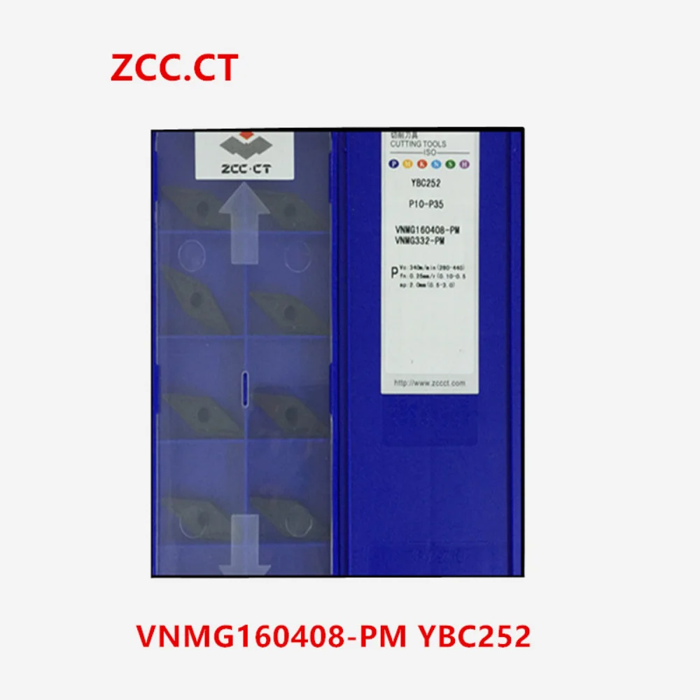 

ZCC.CT 10P VNMG160404 / 160408 - PM YBC252 Indexable turning tool Insert CNC Carbide Insert For steel