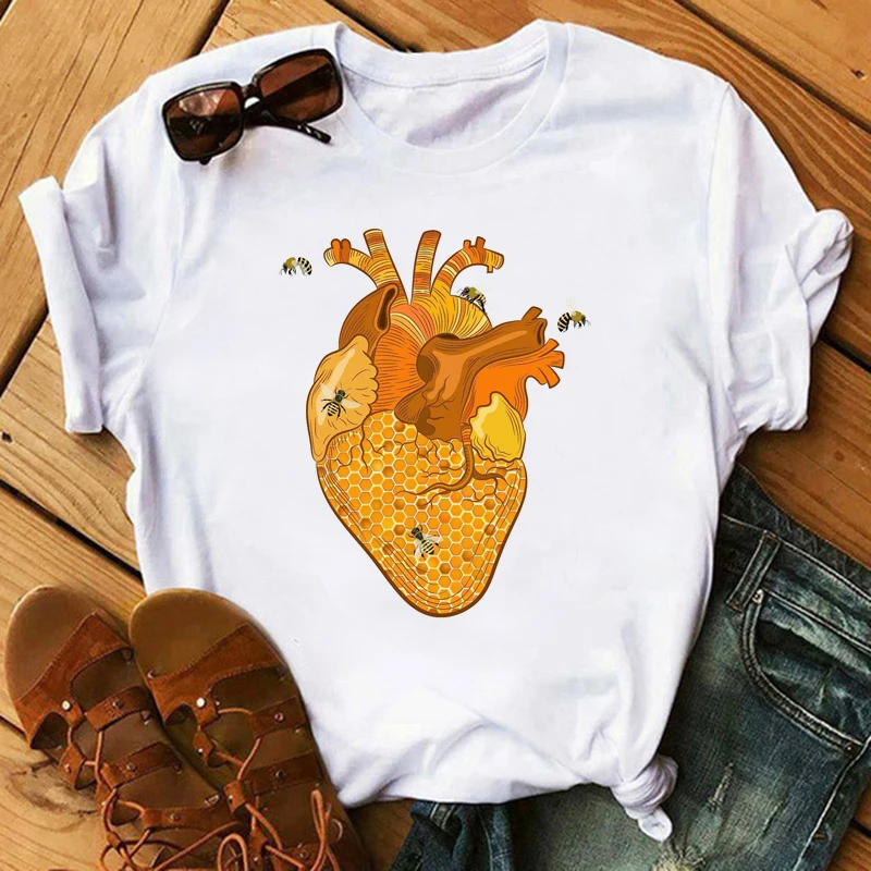 Summer Fashion Women T Shirt Heart Print Short Sleeve Graphic Tops Casual O-Neck Female Oversized T-Shirt 
Summer Fashion Women T Shirt Heart Print Short Sleeve Graphic Tops Casual O-Neck Female Oversized T-Shirt