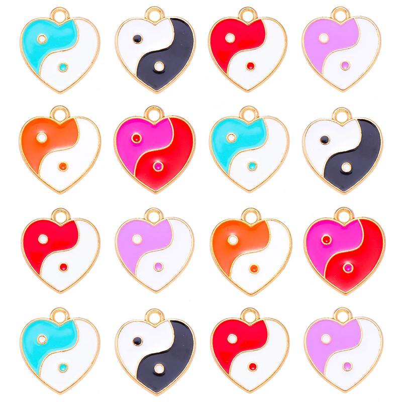 20pcs 15*17mm Heart Shaped Gossip Enamel Earrings Necklaces Women's Charms For Jewelry Making Bracelets DIY Accessories Pendants
20pcs 15*17mm Heart Shaped Gossip Enamel Earrings Necklaces Women's Charms For Jewelry Making Bracelets DIY Accessories Pendants