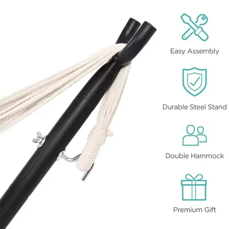Hammocks Portable Canvas Hammock Thicken Chair Swing Garden Leisure Camping Stripe Hammock Double Single People With Bracket HWC
Hammocks Portable Canvas Hammock Thicken Chair Swing Garden Leisure Camping Stripe Hammock Double Single People With Bracket HWC