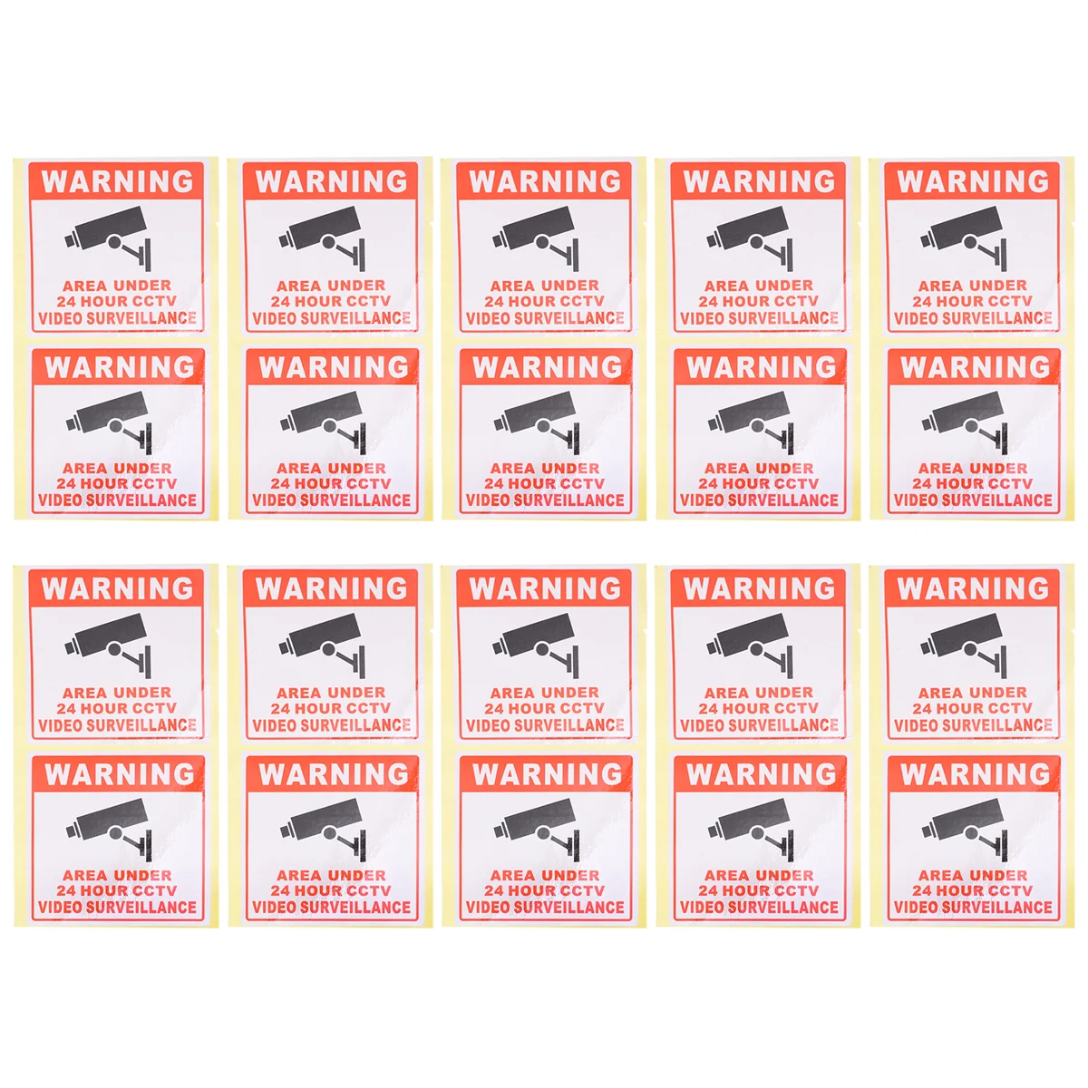 20pcs CCTV Warning Signs Stickers Warning 24 Hour Video Sign Decals for School Office Building
20pcs CCTV Warning Signs Stickers Warning 24 Hour Video Sign Decals for School Office Building