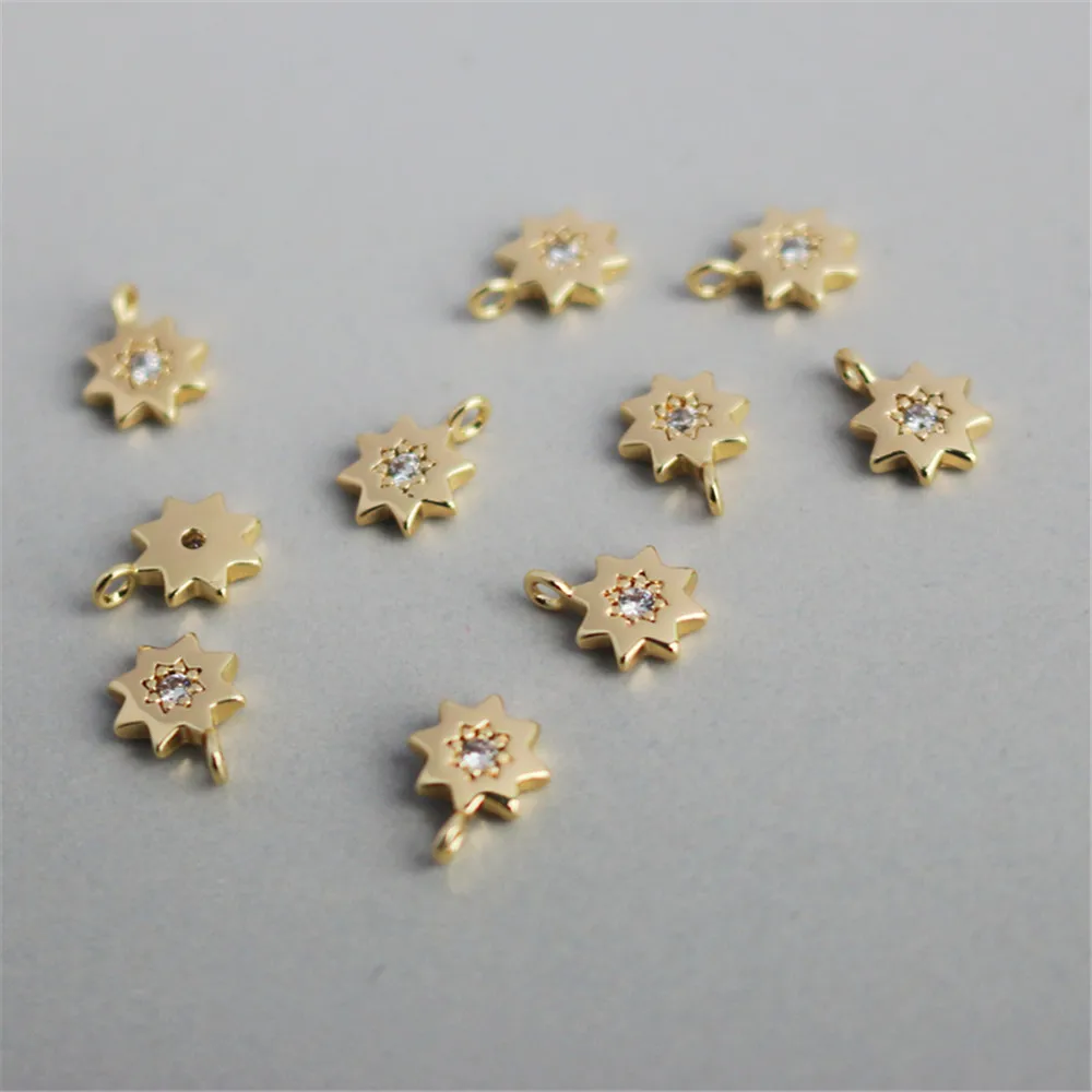14K gold color-retaining inlaid zircon octagonal star pendant 5.6mm diy jewelry pendant bracelet necklace pendant
14K gold color-retaining inlaid zircon octagonal star pendant 5.6mm diy jewelry pendant bracelet necklace pendant