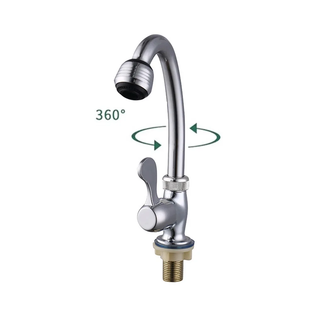 Cold Tap Kitchen Faucet 360° Rotation Accessories Plastic Steel Silver Color Single Cold Water Bathroom Accessories
Cold Tap Kitchen Faucet 360° Rotation Accessories Plastic Steel Silver Color Single Cold Water Bathroom Accessories