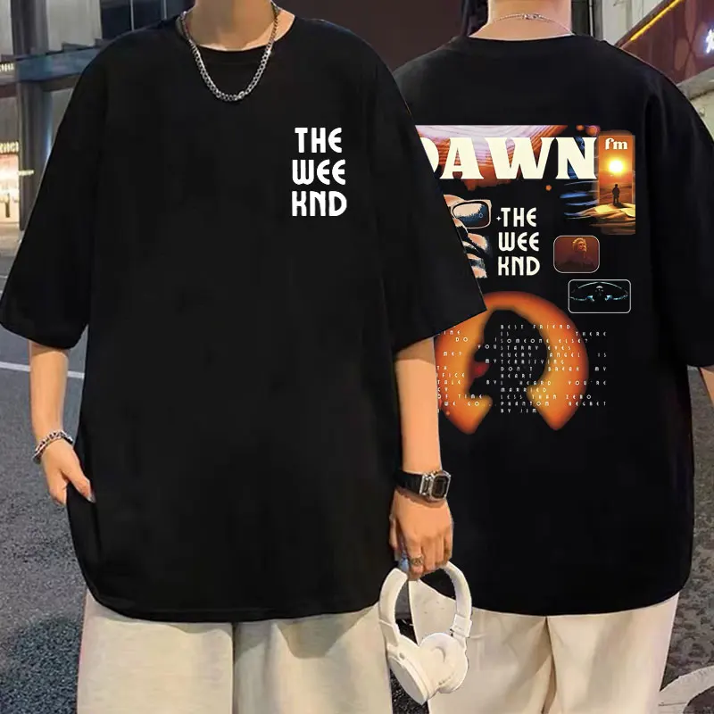The Weeknd Dawn FM Graphic Tshirt Men's Black T Shirt Men Women Hip Hop Cotton T-shirts Short Sleeve Unisex Fashion Vintage Tees
The Weeknd Dawn FM Graphic Tshirt Men's Black T Shirt Men Women Hip Hop Cotton T-shirts Short Sleeve Unisex Fashion Vintage Tees