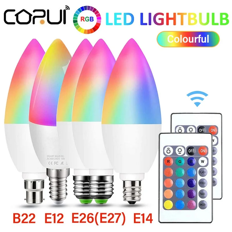 CORUI Smart Lamp Bulbs E14/E122/B22 LEDBulb Smart Indoor Neon Sign RGB Light Bulbs Remote Dimmable Tape Lamp Smart Home Gadget
CORUI Smart Lamp Bulbs E14/E122/B22 LEDBulb Smart Indoor Neon Sign RGB Light Bulbs Remote Dimmable Tape Lamp Smart Home Gadget