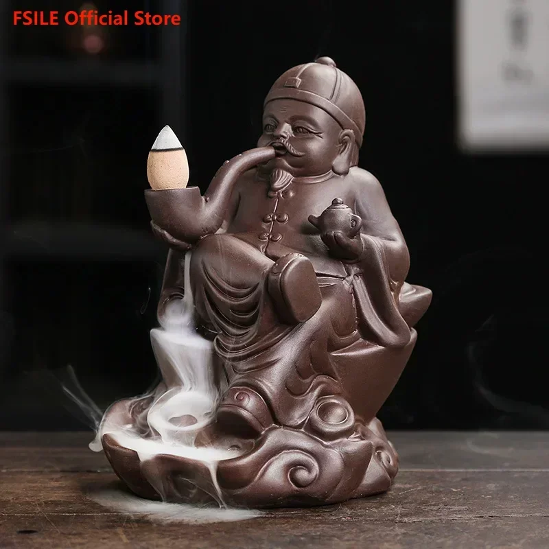 FSILE Purple Sand Leisurely Old Man Sandalwood Reflux Oven Old Beijing Character Regurgitation Incense Burner Home Furnishings
FSILE Purple Sand Leisurely Old Man Sandalwood Reflux Oven Old Beijing Character Regurgitation Incense Burner Home Furnishings