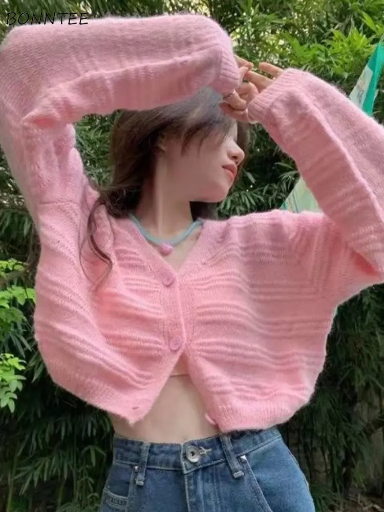 Knitted Cardigans Women Cropped Design Loose Leisure V-neck Sweet Cozy Gentle All-match Harajuku Office Ladies Chic Fashion OOTD
Knitted Cardigans Women Cropped Design Loose Leisure V-neck Sweet Cozy Gentle All-match Harajuku Office Ladies Chic Fashion OOTD